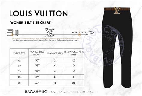 louis vuitton womens belt size chart